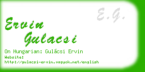 ervin gulacsi business card